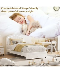 gaomon Twin Upholstered Bed Frame with Storage Drawer and Smart Led Headboard