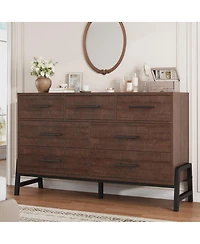 gaomon 7-Drawer Modern Freestanding Dresser, 52 Inch Wide Wood Chest, Closet Storage for Bedroom, Living Room, Entryway