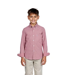 Tailorbyrd Big Boys Signature Gingham Long Sleeve Shirt