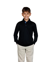 Tailorbyrd Boys Solid Modal Long Sleeve Polo Shirts