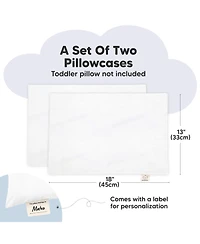 KeaBabies Toddler 2-Pack Waterproof Pillowcases for 13x18 Pillow, Soft Waterproof Pillow Protector Cover for Sleeping, Durable