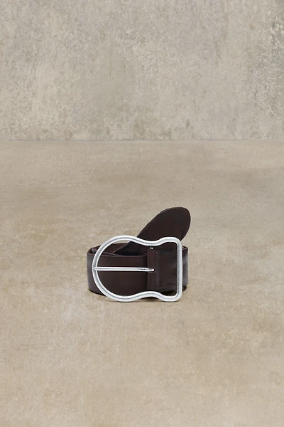 Desigual Women's Studio leather belt with oval buckle