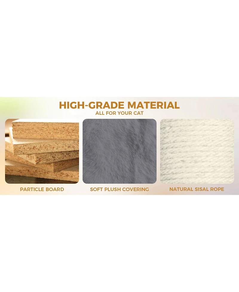 Zeus & Ruta 78.8" Dark Gray Cat Tree