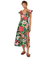 Adrianna Women's 3D Floral Print Midi Dress