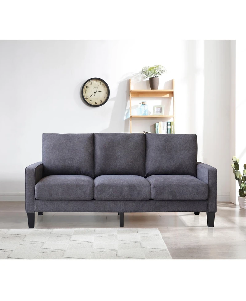 Streamdale Furniture Modern Living Room Furniture Sofa In Dark Fabric