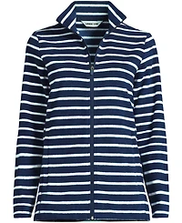 Lands' End Women's Petite Anyweather Fleece Full Zip Print Jacket