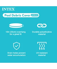 Intex 28032E 15 Foot Round Above Ground Swimming Pool Cover, (Pool Cover Only)