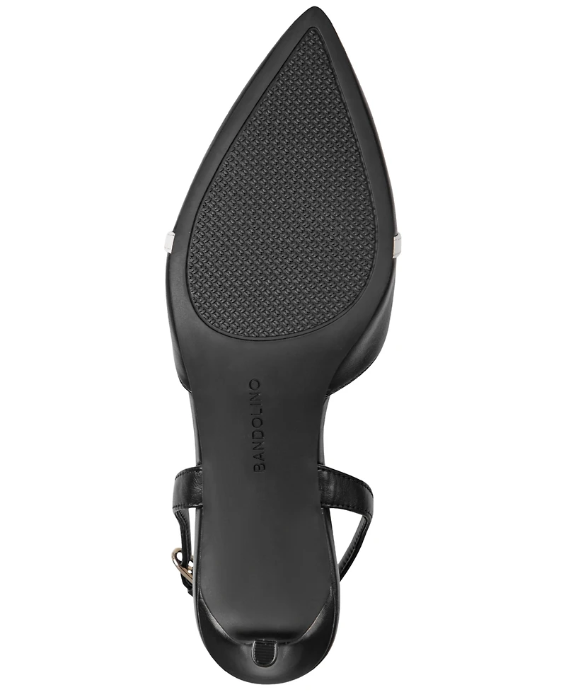 Bandolino Women's Pracen Bow Pointy Toe Slingback Pumps