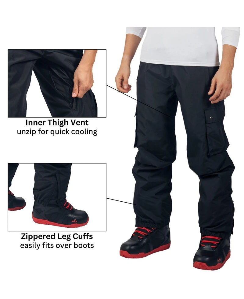 Alpine Swiss Mens Snow Pants 10K Waterproof Insulated Snowboard & Ski