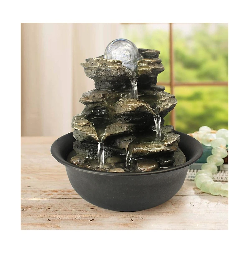 SunJet 11" Spinning Orb Tabletop Fountain