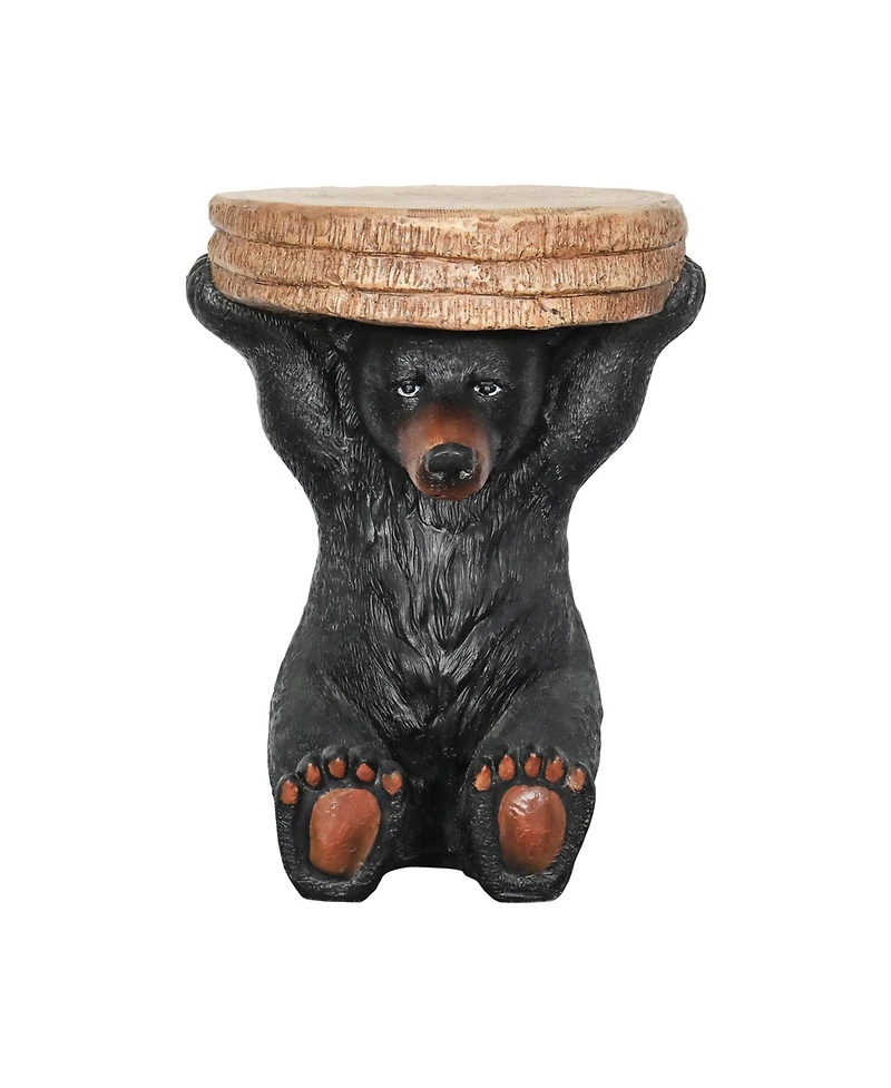 Sunjet 20.8" H Black Bear Side Table