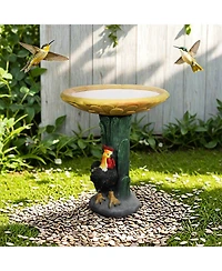 Sunjet 23" H Outdoor Concrete Bird Bath