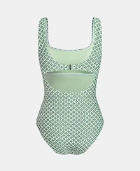 Cupshe Women's Square-Neck Cutout One-Piece Swimsuit with Wide Straps