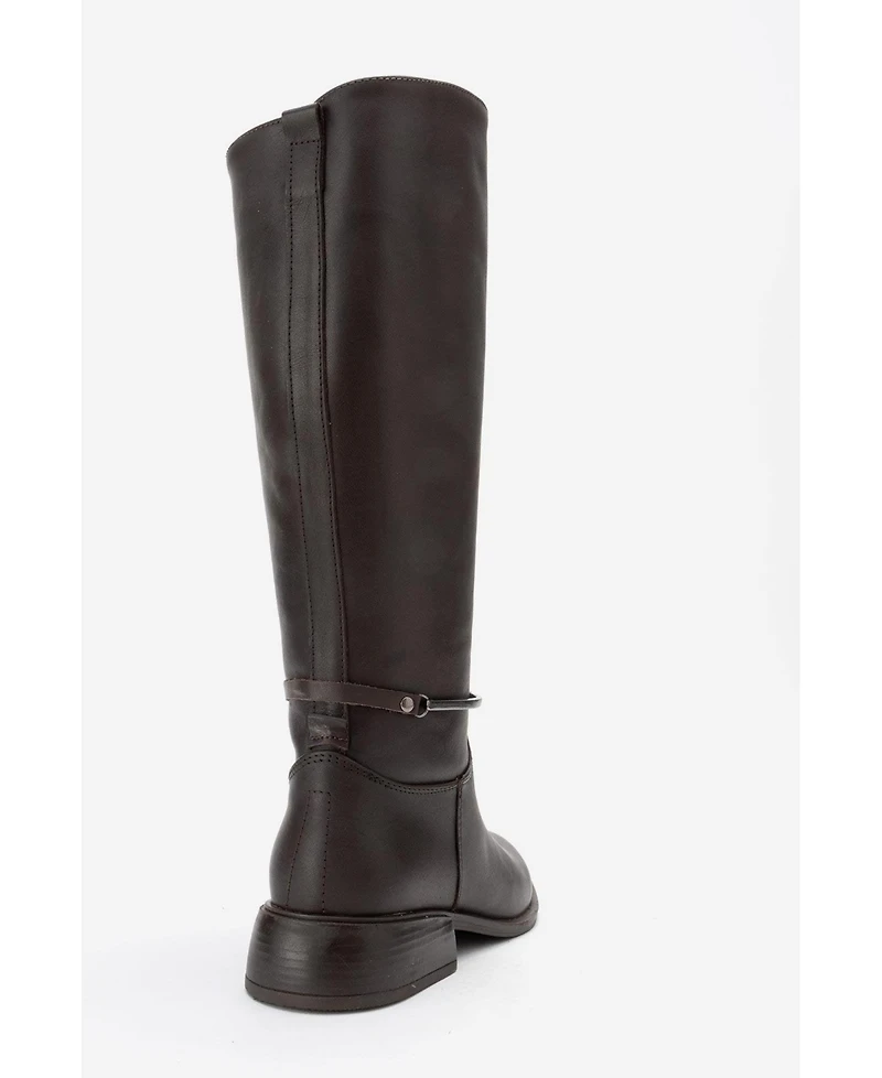 Forever & Always Women's Shoes Ansel Leather Riding Boot