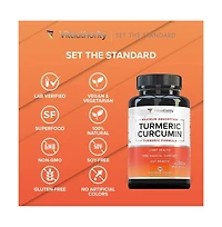 Vitauthority Turmeric Capsules with Bioperine Black Pepper, Antioxidant Support for Healthy Joints and Inflammation Relief, 60 ct