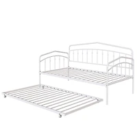 Simplie Fun Fox Twin Daybed with Twin Trundle, White