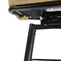 Simplie Fun Luxurious Swivel Bar Stools Woven Backrest, Soft Leather, 360° Rotation