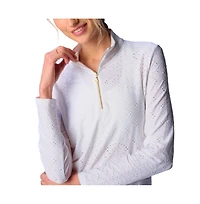 G Lifestyle Women Long Sleeve Mock Neck Top