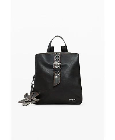 Desigual Women's Small backpack with flower appliques