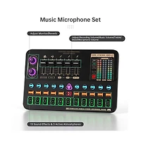 Artudatech Pro Sound Card Kit for Live Streaming Featuring Otg Clear Audio, 16 Sound & 14 Voice Effects