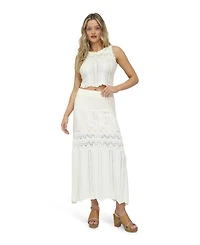 Belle & Bloom Women's Harvest Haze Crochet Maxi Skirt