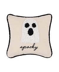 Halloween Ghost French Knot Small/Petite Accent Pillow, 8" x 8"