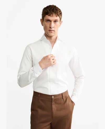 Mango Men's Cotton Dress Shirt