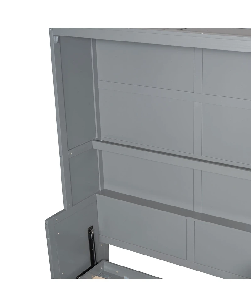 Streamdale Furniture Queen Size Murphy Bed Wall Bed with Closet.