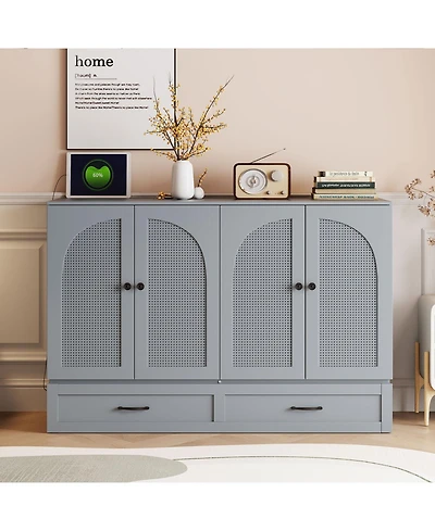 Streamdale Furniture Full Size Murphy Bed with Large Drawers