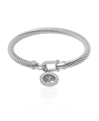 Macy's Crystal Stone Tree of Life Charm Bangle