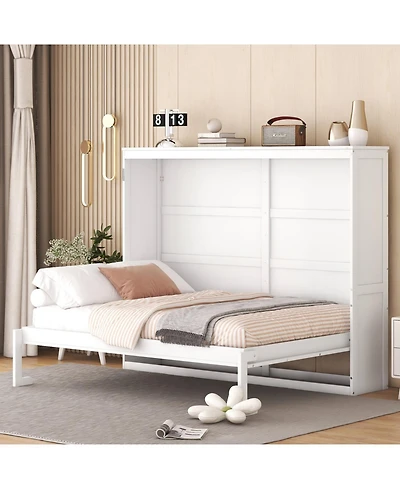Streamdale Furniture Full Size Murphy Bed Wall Bed, White