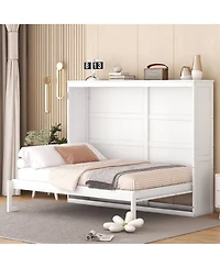 Streamdale Furniture Full Size Murphy Bed Wall Bed, White