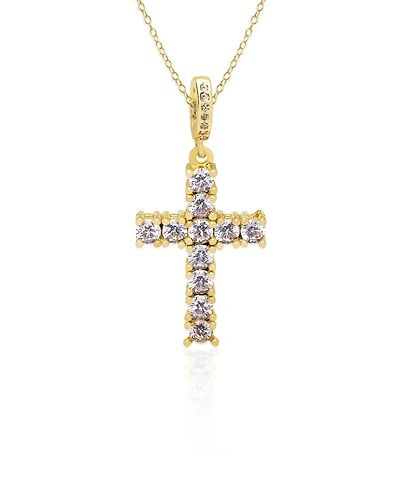 Macy's Cubic Zirconia (4.15 ct. t.w.) Cross Pendant Necklace
