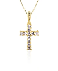 Macy's Cubic Zirconia (4.15 ct. t.w.) Cross Pendant Necklace