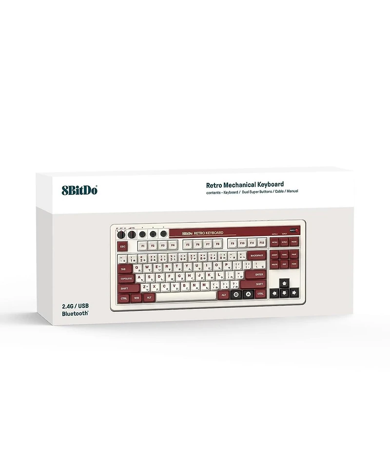 8Bitdo Retro Programmable Bluetooth Wireless Mechanical Gaming Keyboard - Fami Edition - 85HA01