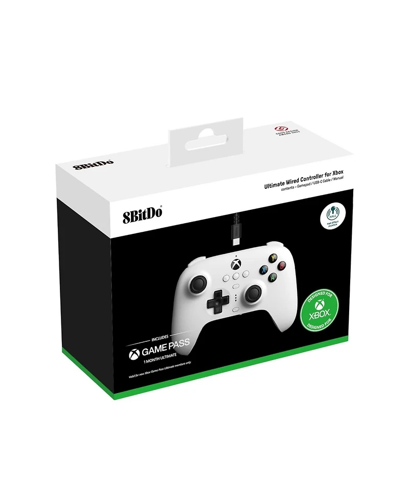 8BitDo Ultimate Wired Controller for Xbox - Hall edition/ White + Game Pass