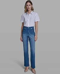 Karl Lagerfeld Paris Women's Straight Leg Jeans