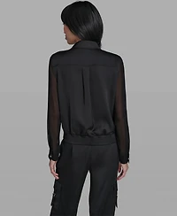 Karl Lagerfeld Paris Women's Collared Jacket