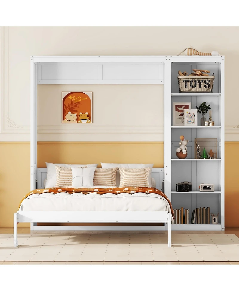 Streamdale Furniture Streamdale Full Size Murphy Bed Wall Bed with Shelves