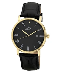 Porsamo Bleu Men's Veritas 1 Genuine Leather Band Watch 1361GVEL