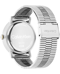 Calvin Klein Men's Real Silver Tone Stainless Steel Mesh Bracelet Watch
