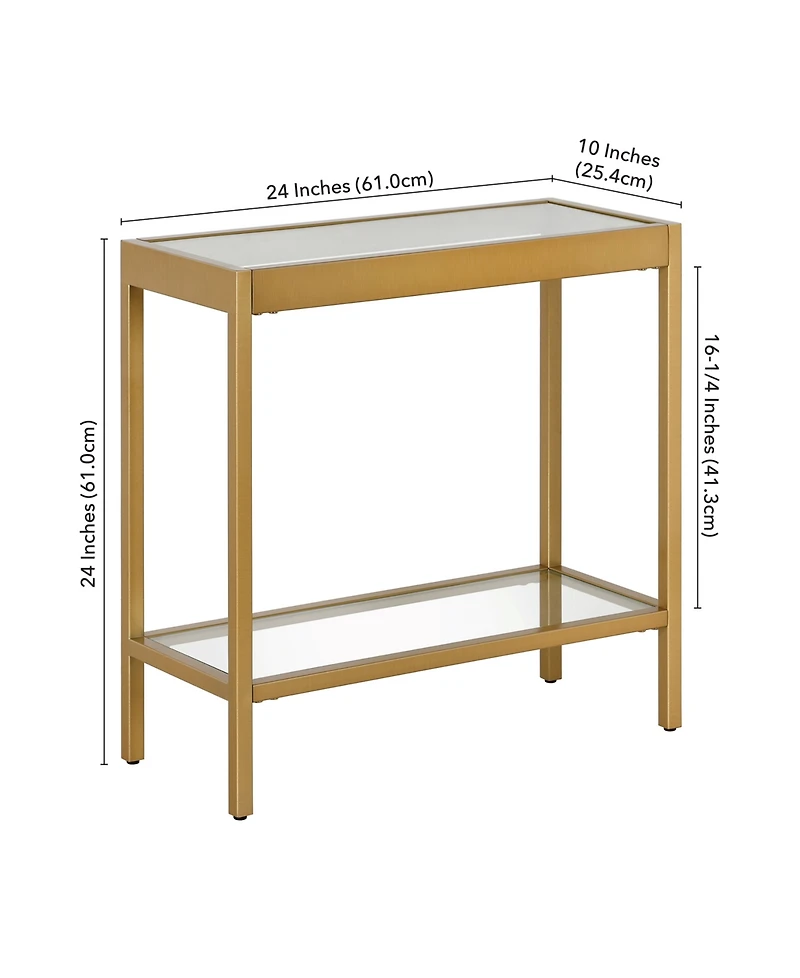 Hudson & Canal Alexis 24" Wide Rectangular Side Table