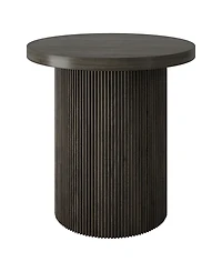 Hudson & Canal Isa 22" Wide Round Fluted Side Table