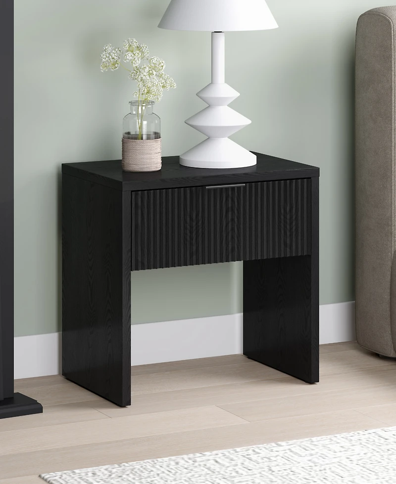 Hudson & Canal Kenslow 24" Wide Rectangular Fluted Nightstand