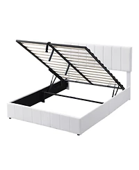 Streamdale Furniture Upholstered Platform bed with a Hydraulic Storage System