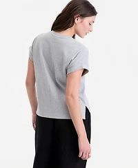 On 34th Women's Cuffed Amore Embroidered T-Shirt, Macy's Exclusive