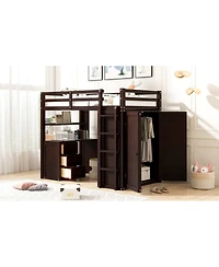 Streamdale Furniture Twin Loft Bed with Drawers