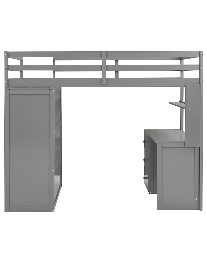 Streamdale Furniture Twin Loft Bed with Drawers