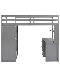 Streamdale Furniture Twin Loft Bed with Drawers