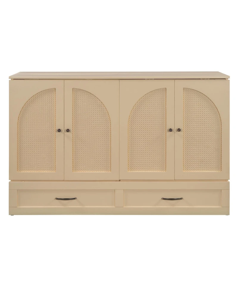 Streamdale Furniture Queen Size Murphy Bed with Large Drawers